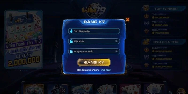 Đăng ký tài khoản thành viên tại Win79 nhanh chóng